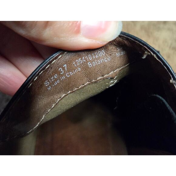 Dansko susan wedge bootie ankle heeled comfort shoe black nubuck leather 37 - Picture 6 of 9